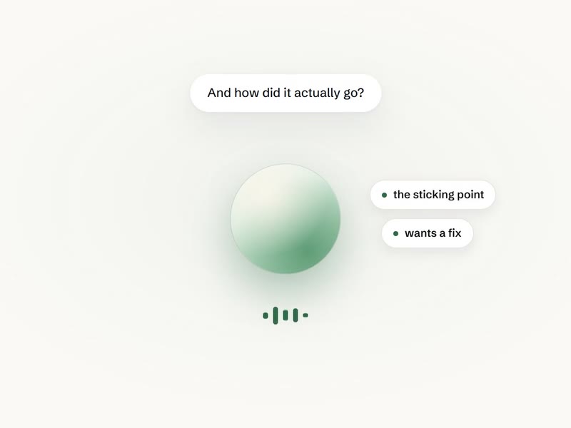 The orb speaks, listens and takes notes