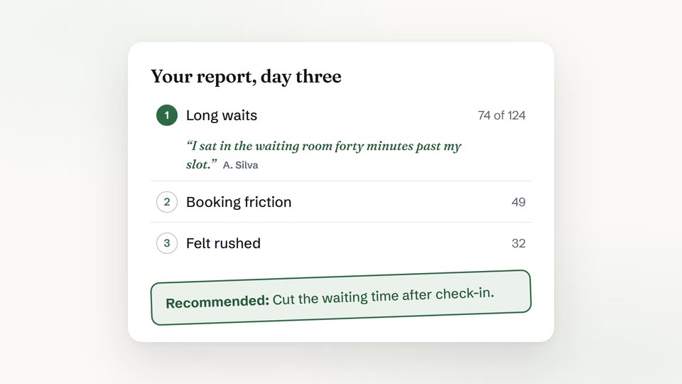 The report builds itself line by line