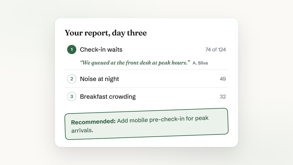 The report builds itself line by line