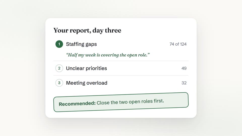 The report builds itself line by line